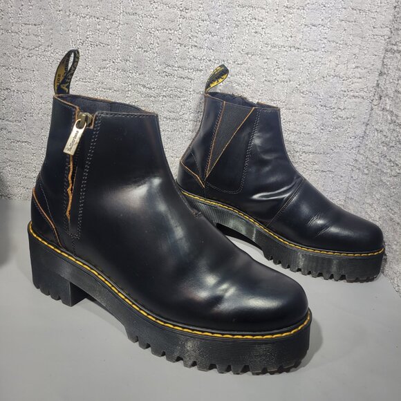 Dr Martens Rometty II Women's Size US 11 Black Leather Platform Chelsea Boots. - Picture 6 of 12